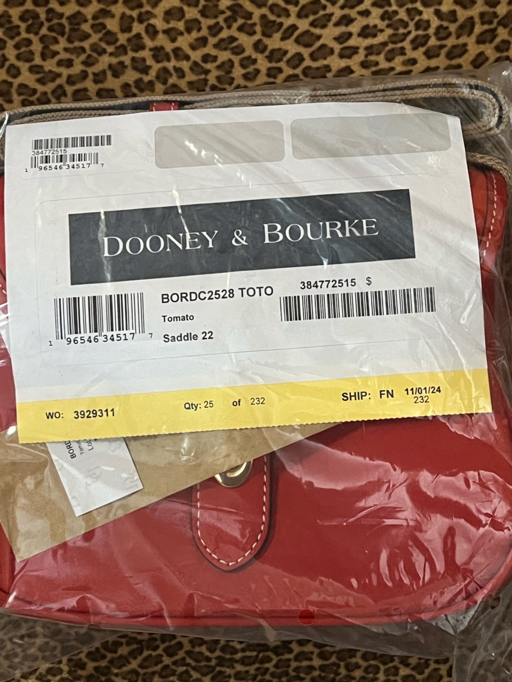 Dooney & Bourke Leather Crossbody in Tomato with Gold Hardware NWT - Picture 2 of 8